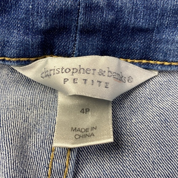 Christopher & Banks boot cut blue jeans size 4P - Picture 7 of 8